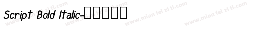 Script Bold ltalic字体转换